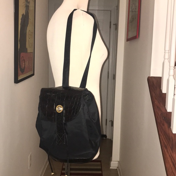 Vintage Gianni Versace Black Nylon Backpack😘 - Picture 8 of 8